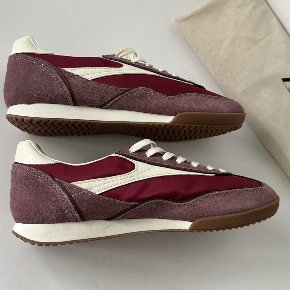 Zara Men's Maroon and Cream Sneakers - Picture 13 of 17
